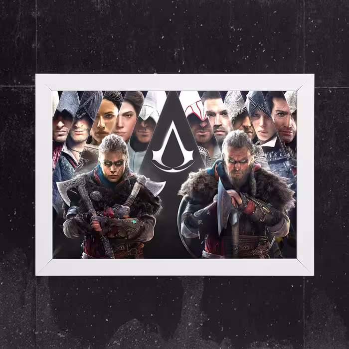 تابلو آرتیفن طرح Assassins creed کد 147W مجموعه 3 عددی