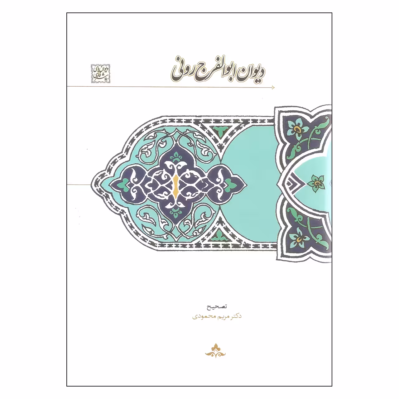 کتاب دیوان ابوالفرج رونی اثر دکتر مریم محمودی انتشارات سخن