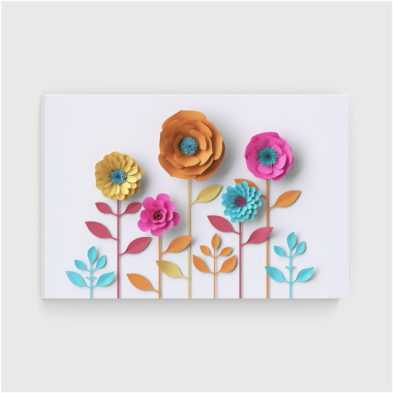 تابلو شاسی دکوگراف مدل گلهای کاغذی کد 448 | دنیای قاب