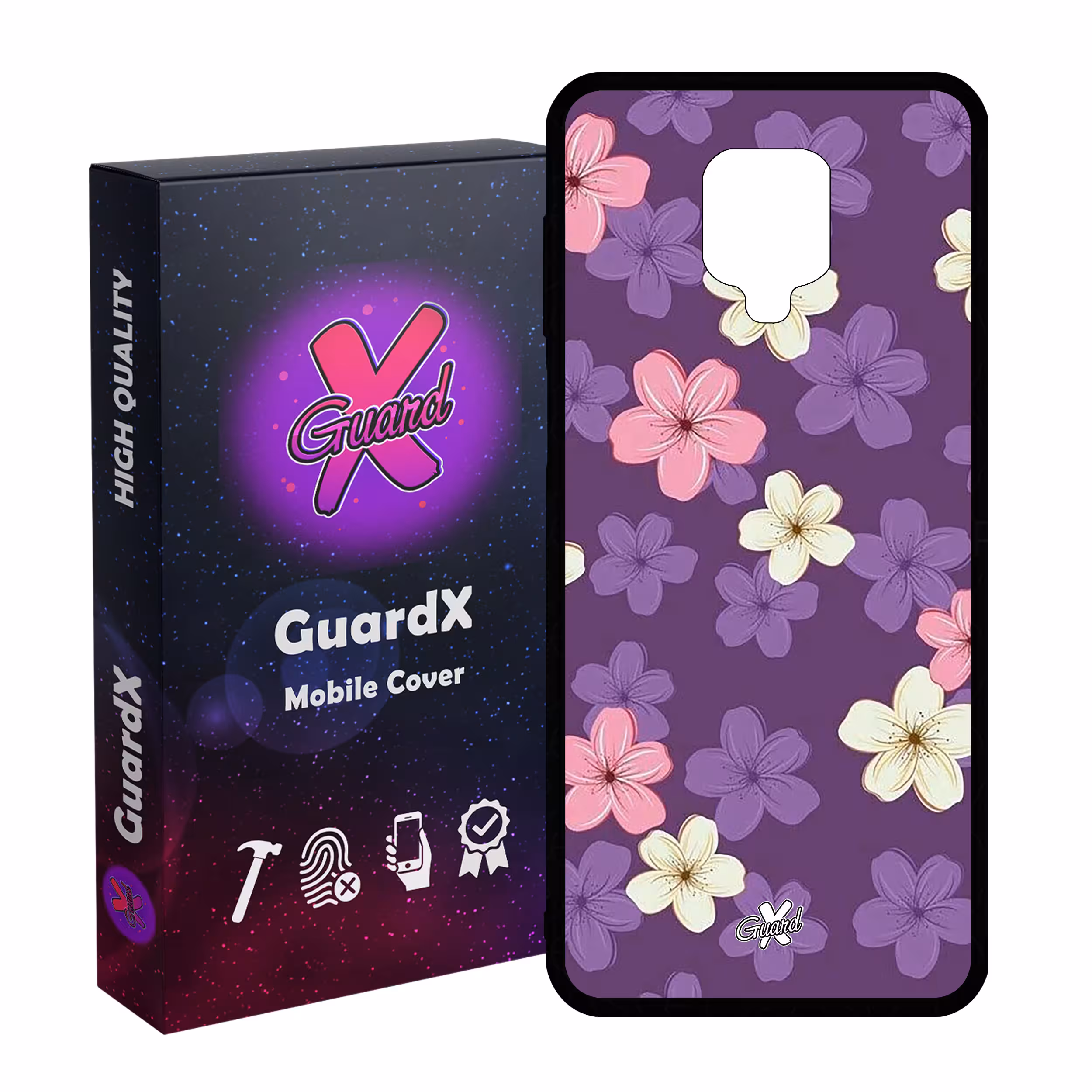 کاور گارد ایکس طرح گل مدل Glass10536 مناسب برای گوشی موبایل شیائومی Redmi Note9 Pro/Note 9 Pro Max/Redmi Note 9S/MI Poco M2 Pro