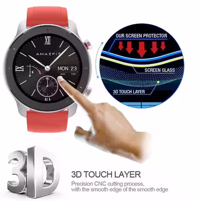 محافظ صفحه نمایش لاین مدل RB007 مناسب برای ساعت هوشمند شیایومی Smart Watch Amazfit GTR 42mm بسته سه عددی
