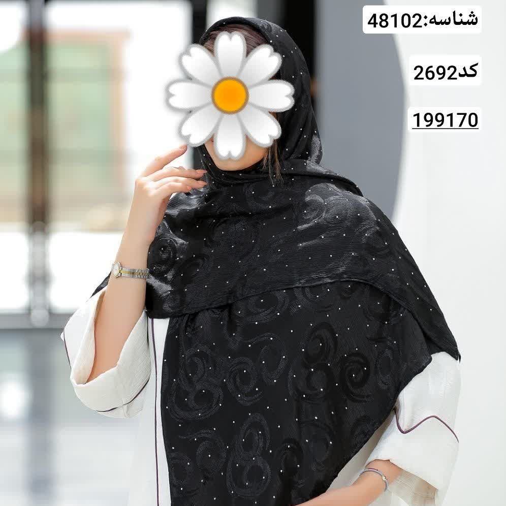 روسری مجلسی نگین دار دور دستدوز عزیزان اول موجودی بگیرید