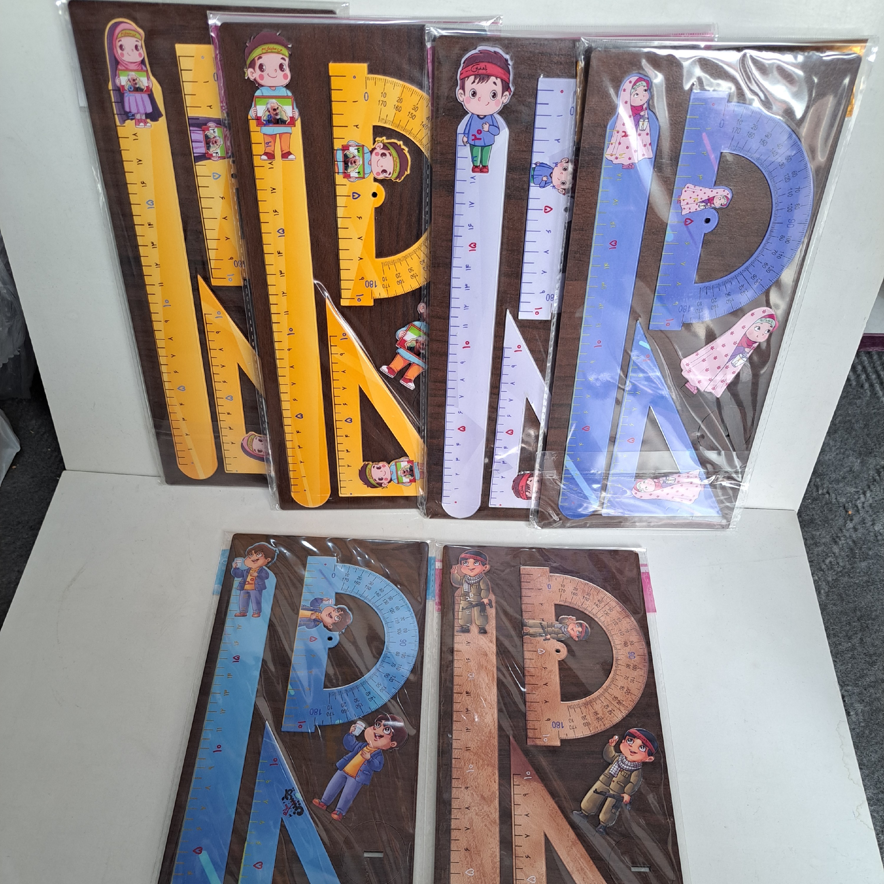 بسته خط کش و گونیا و نقاله باطرح های کودکانه مذهبی