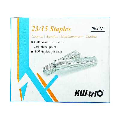 سوزن منگنه کی دبلیو تریو مدل صحافی سایز 23/15 بسته 100 عددی