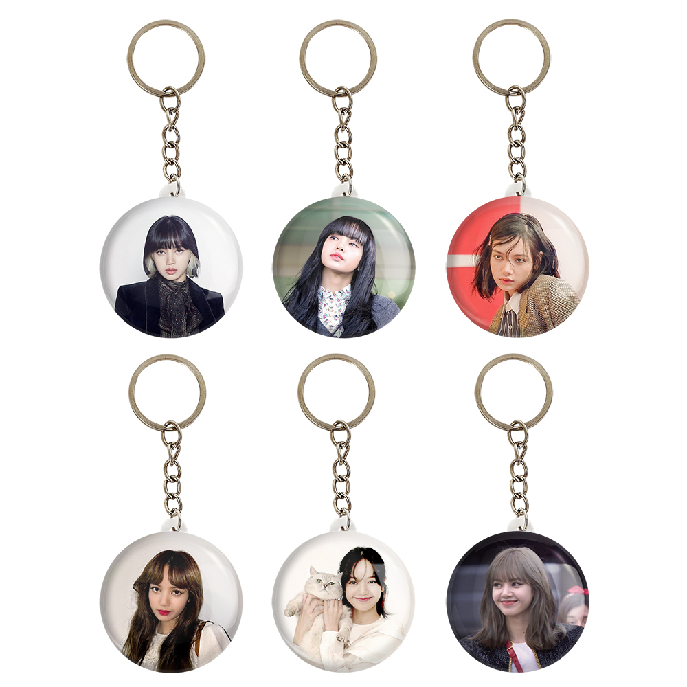 جاکلیدی خندالو مدل لیسا بلک پینک کد 692B مجموعه 6 عددی