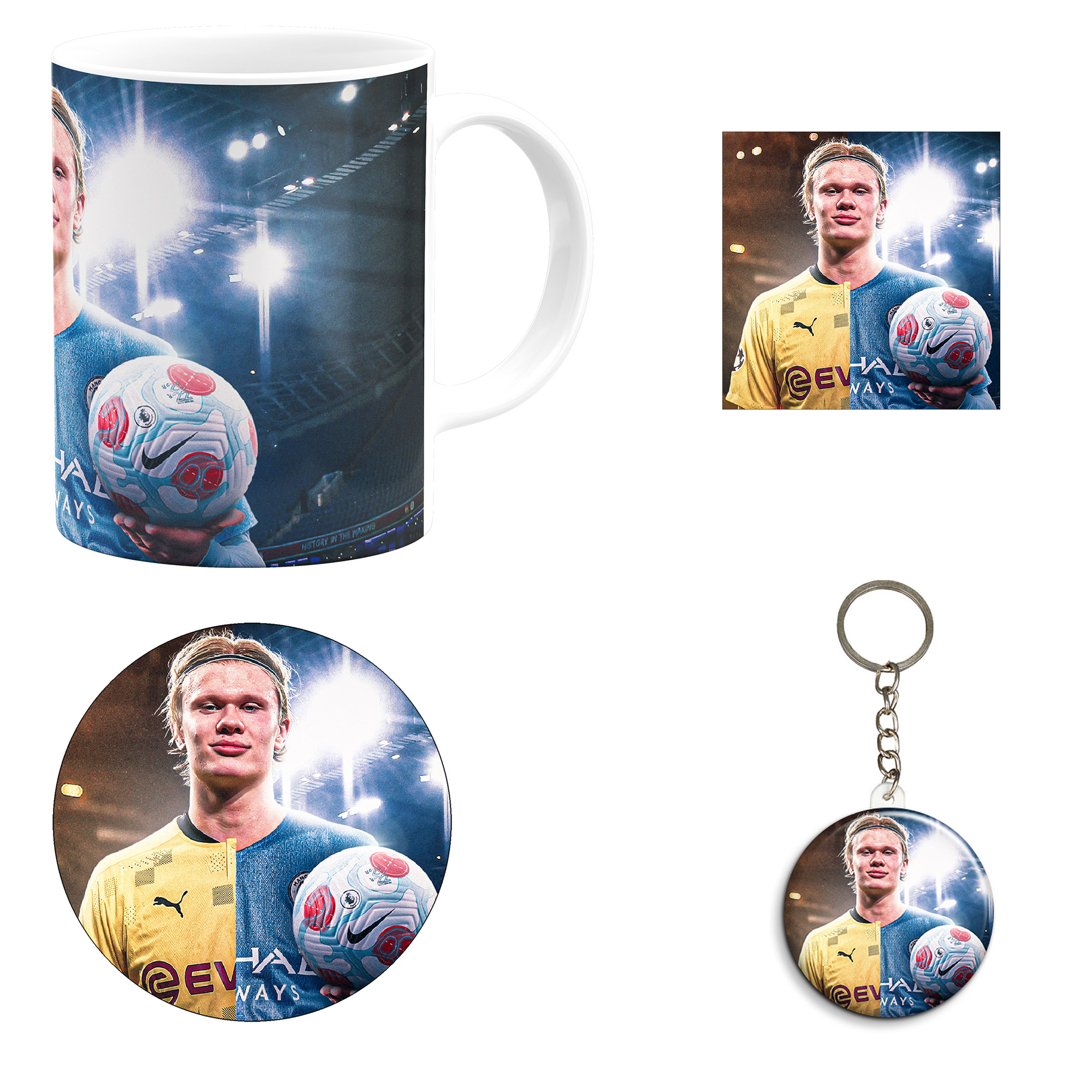 ست هدیه ماگ مدل هالند طرح Haalland کد M2