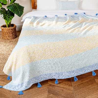 شال تخت مادام کوکو مدل Finnois سایز 150x200 سانتی متر