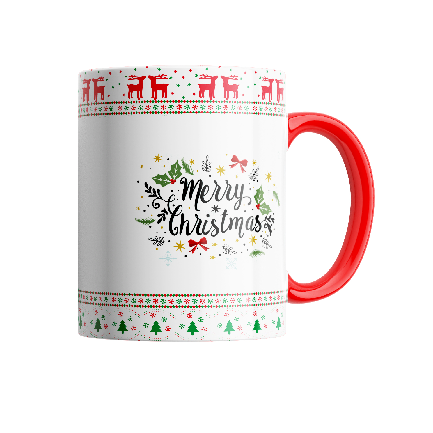 ماگ مدل تبریک کریسمس گوزن و کاج