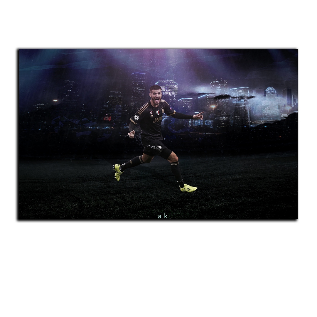 تابلو شاسی بکلیت طرح بازیکن فوتبال باشگاه یوونتوس آلوارو موراتا مدل SH-S6919