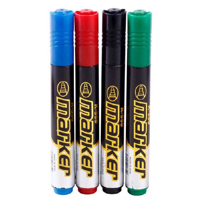 ماژیک معمولی کی ام تی نوک گرد K.M.T K-550 بسته 12 عددی