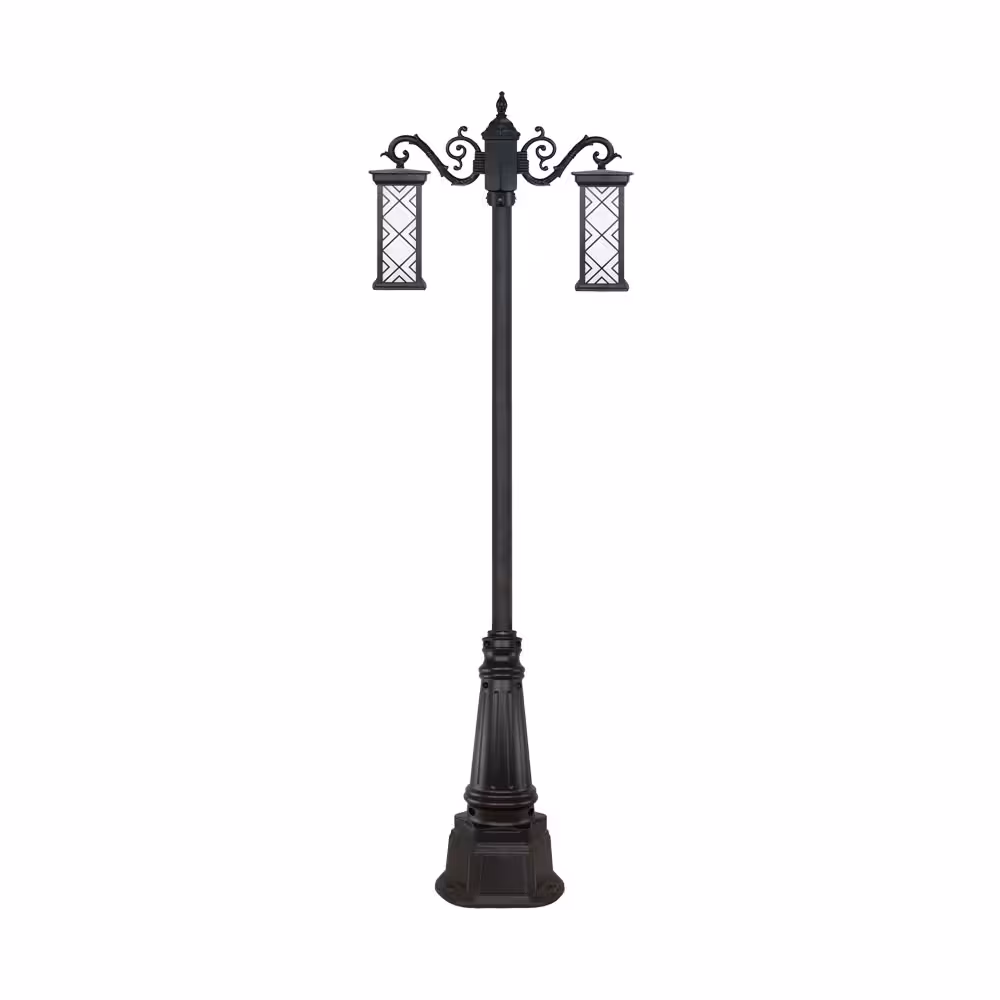 چراغ دو شاخه پارکی و حیاطی بیتانور مدل درتا بلند طرح دار کد 482221BT-96202