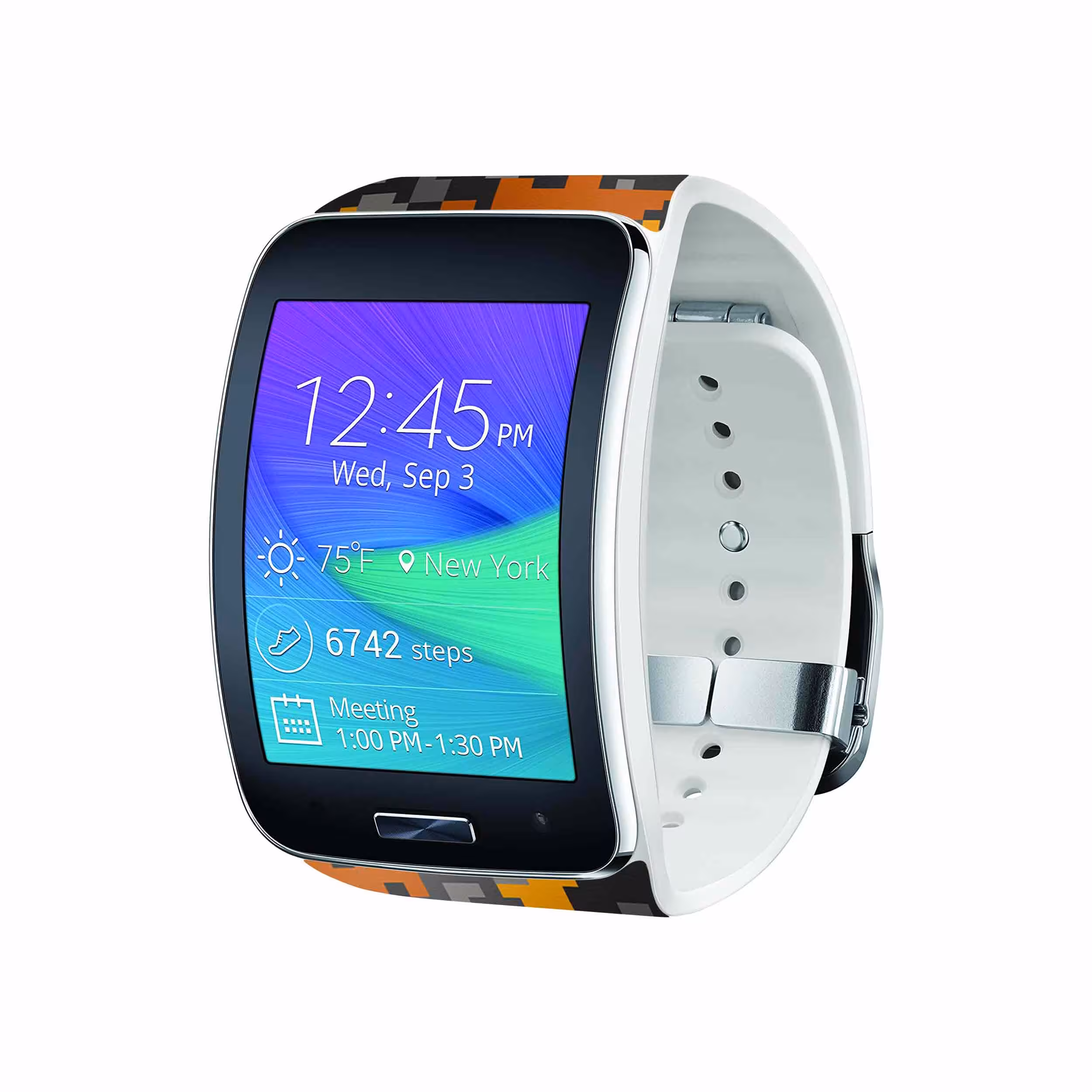 برچسب ماهوت طرح Army_Autumn_Pixel مناسب برای ساعت هوشمند سامسونگ Galaxy Gear S