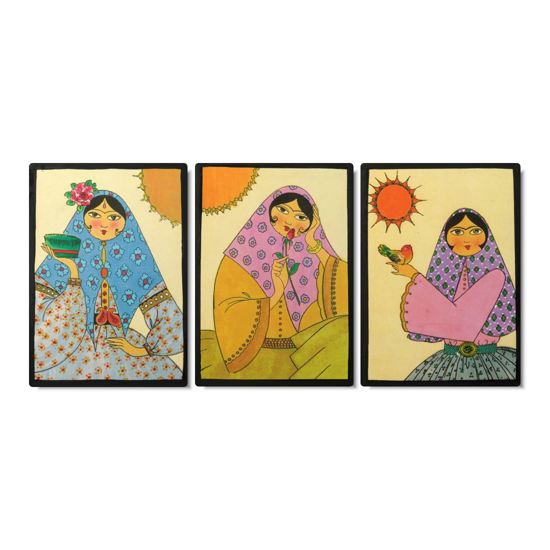 تابلو مدل خاتون کد 07 مجموعه 3 عددی