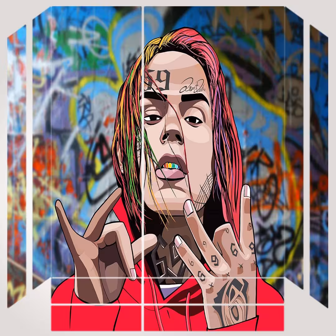 برچسب پلی استیشن ۴ مدل 6ix9ine کد PS-10113