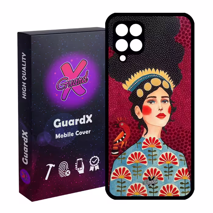 کاور گارد ایکس طرح Girl مدل Glass10179 مناسب برای گوشی موبایل سامسونگ Galaxy A12