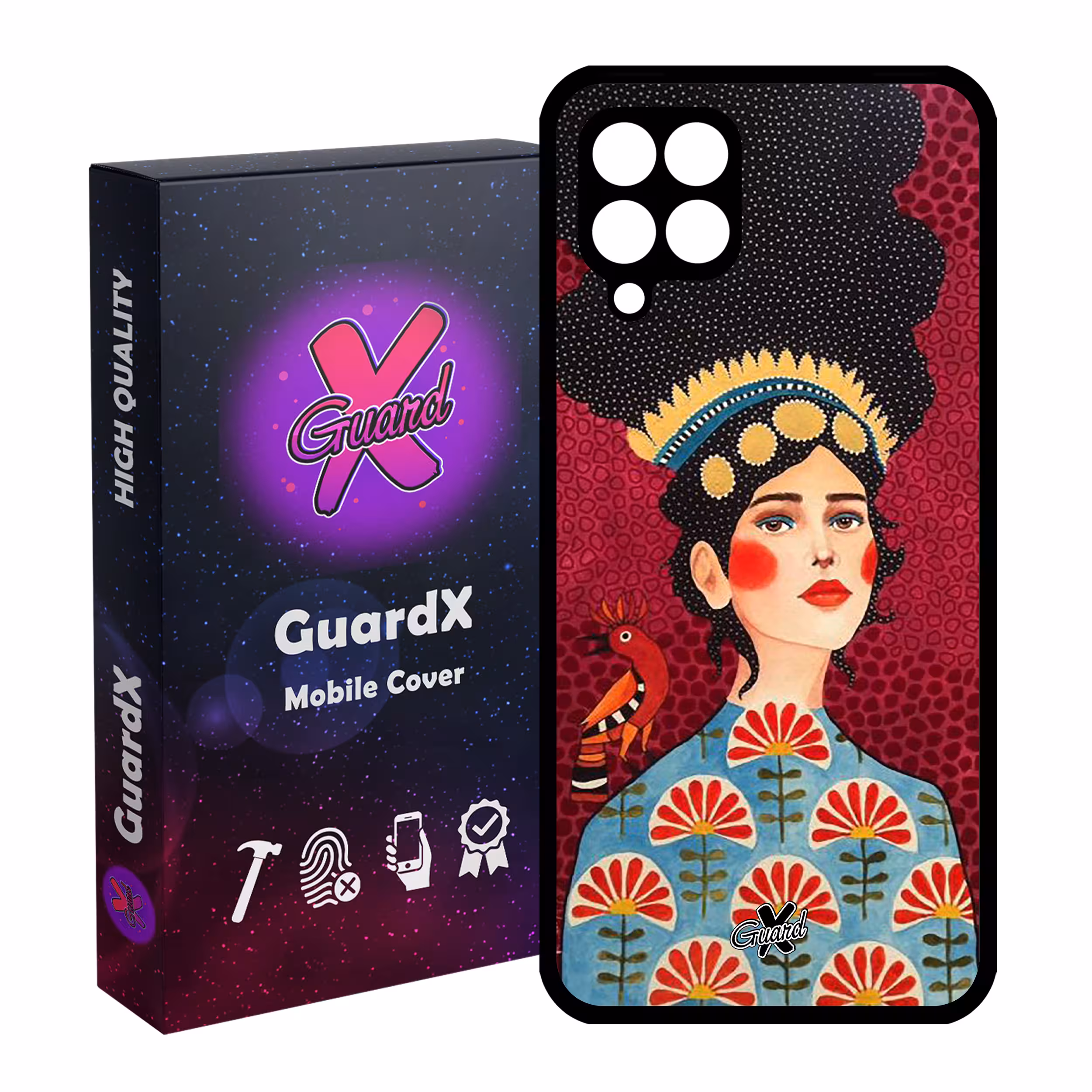 کاور گارد ایکس طرح Girl مدل Glass10179 مناسب برای گوشی موبایل سامسونگ Galaxy A12