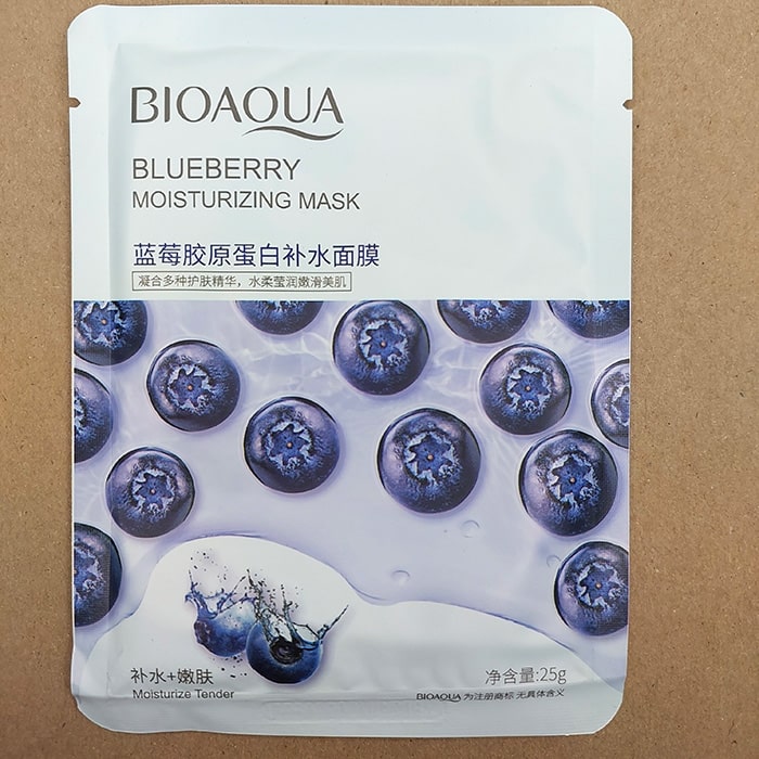 ماسک صورت ورقه ای بلوبری 25گرم BIOAOUA کد91270