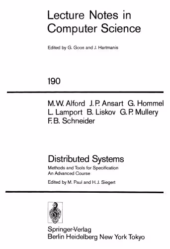خرید و دانلود نسخه کامل کتاب Distributed Systems: Methods and Tools for Specification An Advanced Course