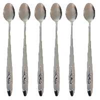 قاشق شربت خوری مدل لاله بسته 6 عددی