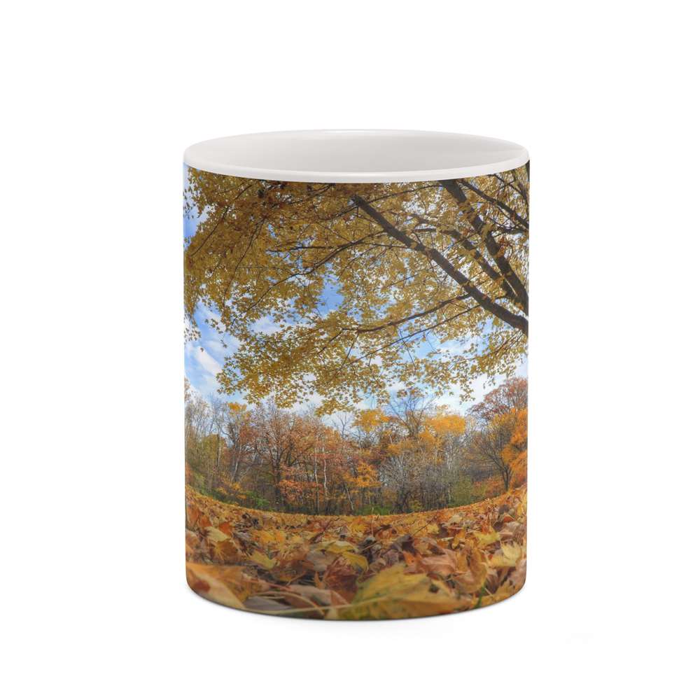 ماگ کاکتی طرح منظره پاییزی مدل mgh18596