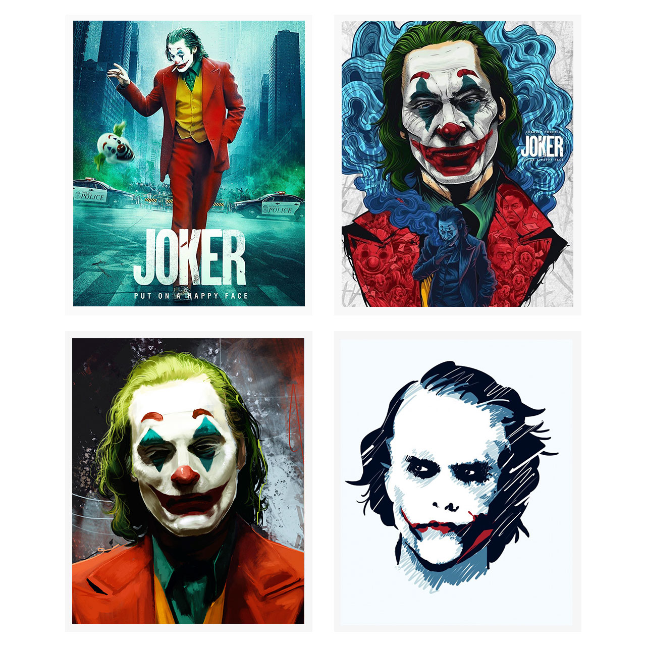  آویز تزیینی طرح جوکر مدل J2 مجموعه 4 عددی