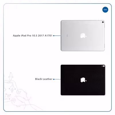 برچسب پوششی ماهوت مدل Black-Leather مناسب برای تبلت اپل iPad Pro 10.5 2017 A1701