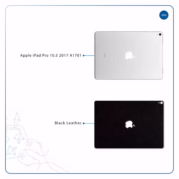 برچسب پوششی ماهوت مدل Black-Leather مناسب برای تبلت اپل iPad Pro 10.5 2017 A1701