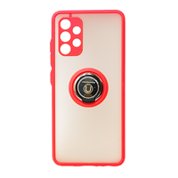 قاب محافظ مات انگشتی سامسونگ آ32 4جی Translucent Matte Hybrid Ring Case samsung a32 4Gقرمز