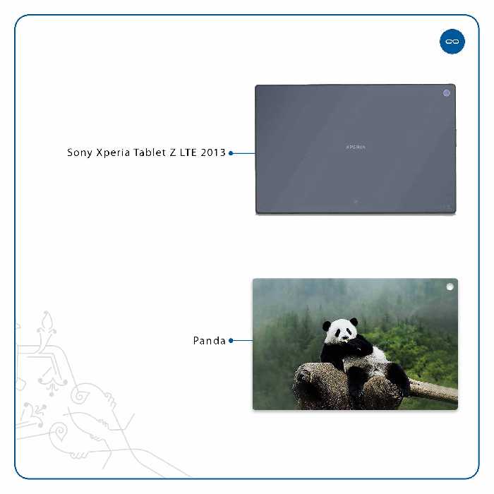 برچسب پوششی ماهوت مدل Panda مناسب برای تبلت سونی Xperia Tablet Z LTE 2013