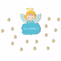 استیکر چوبی ژیوار طرح Its a Boy