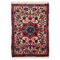 فرش دستبافت یک متری طرح گل کد SH 75