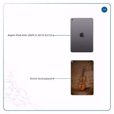 برچسب پوششی ماهوت مدل Violin-Instrument مناسب برای تبلت اپل iPad mini (GEN 5) 2019 A2133