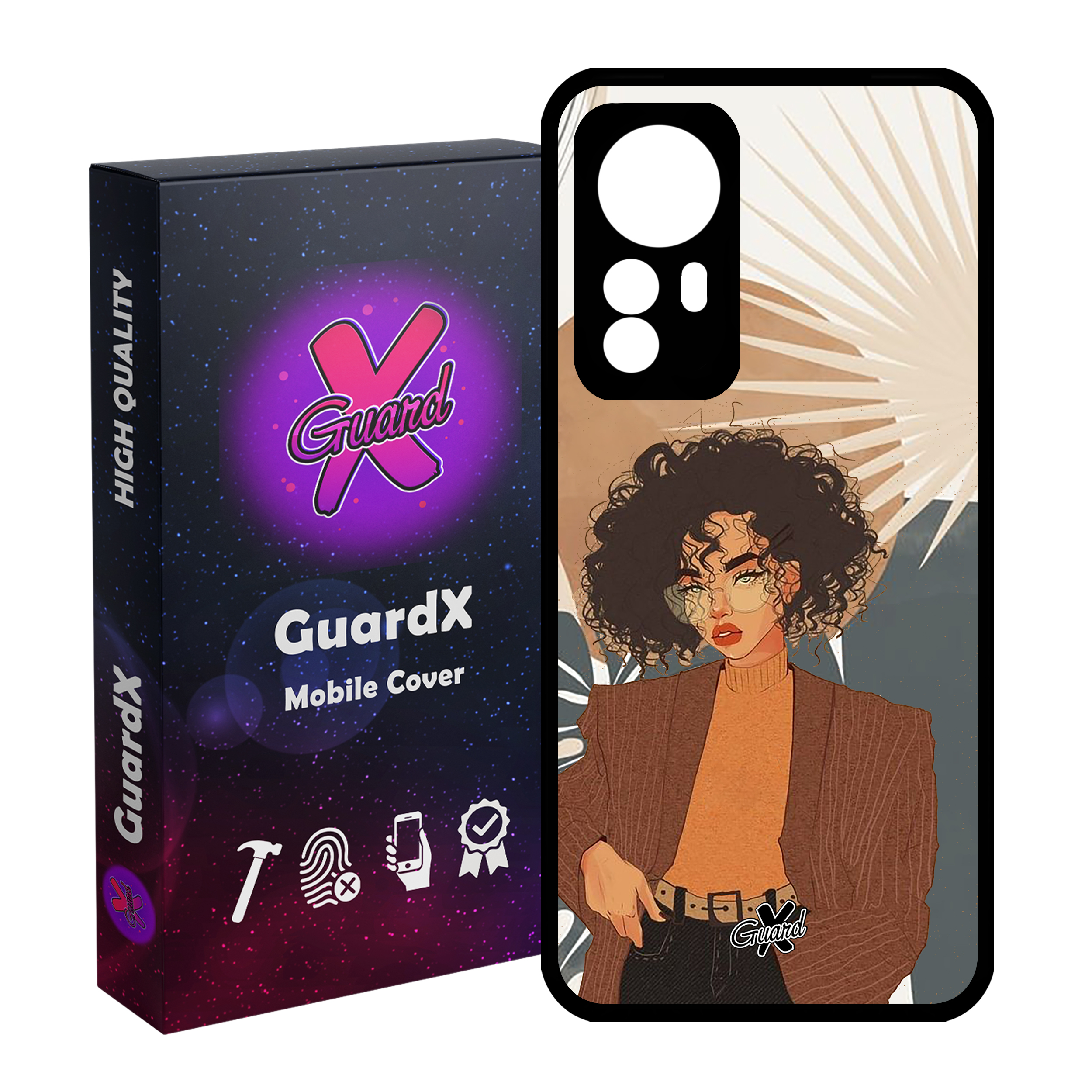 کاور گارد ایکس طرح Girl مدل Glass10369 مناسب برای گوشی موبایل شیائومی Mi 12 Pro/Mi 12S Pro