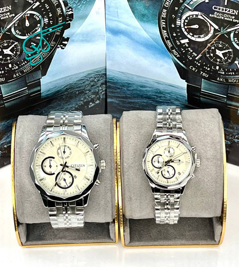 خرید ست ساعت مردانه و زنانه سیتیزن وی ای پی تک موتوره موتور ژاپن رنگ ثابت کیفیت عالی دارای رنگبندی کد 2116811 - ردگل
