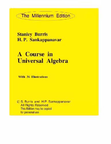 خرید و دانلود نسخه کامل کتاب A Course in Universal Algebra