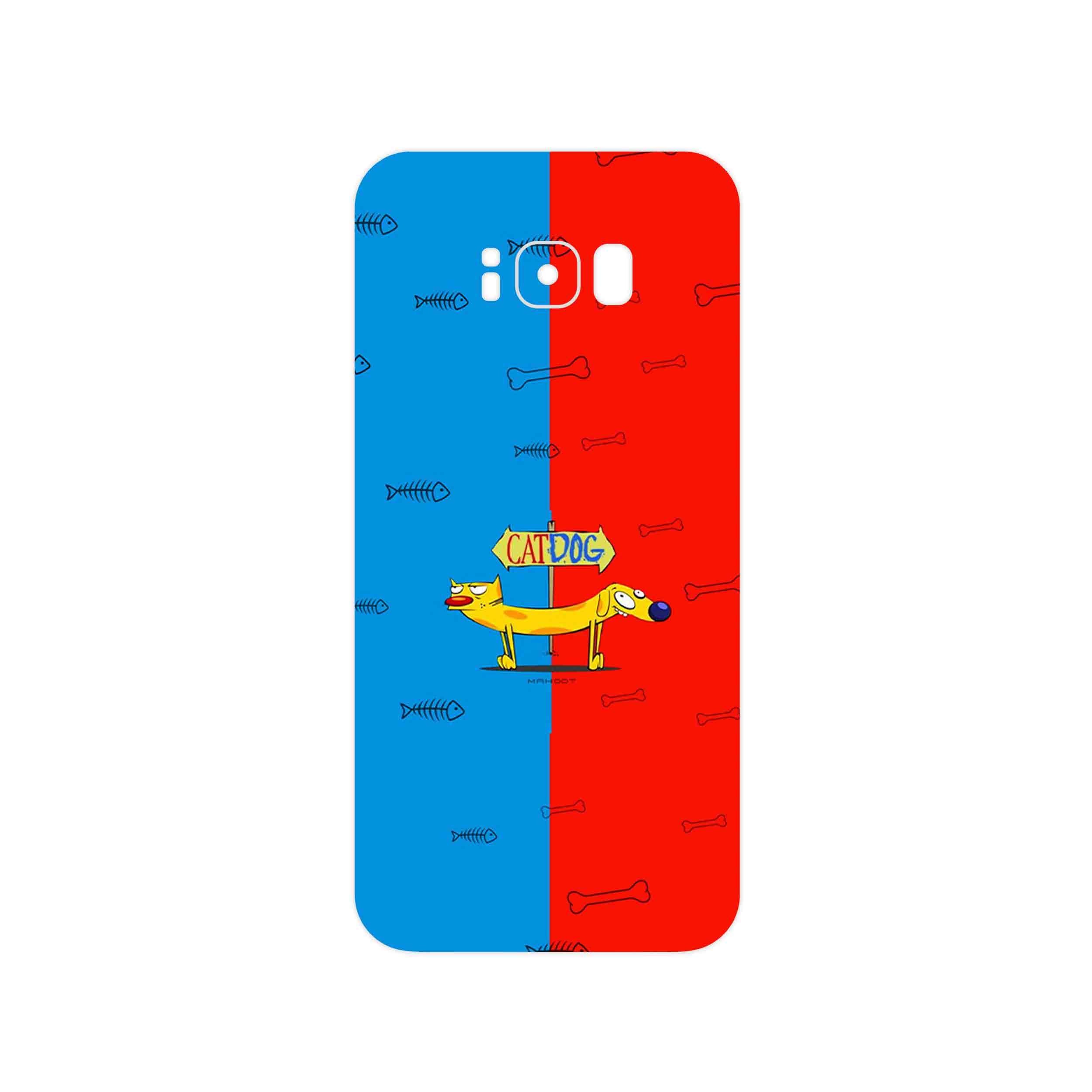 برچسب پوششی ماهوت مدل CatDog مناسب برای گوشی موبایل سامسونگ Galaxy S8 Plus