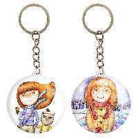 جاکلیدی خندالو مدل دخترونه کد 55365551 مجموعه 2 عددی