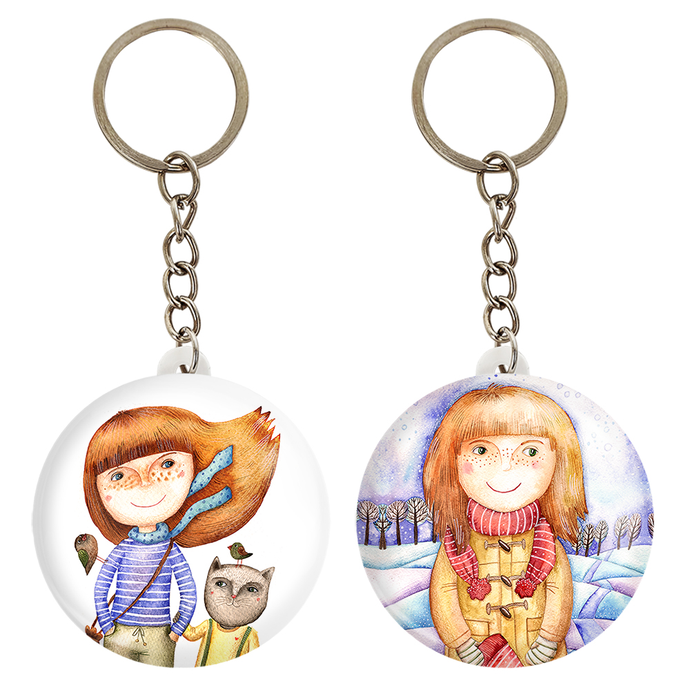 جاکلیدی خندالو مدل دخترونه کد 55365551 مجموعه 2 عددی