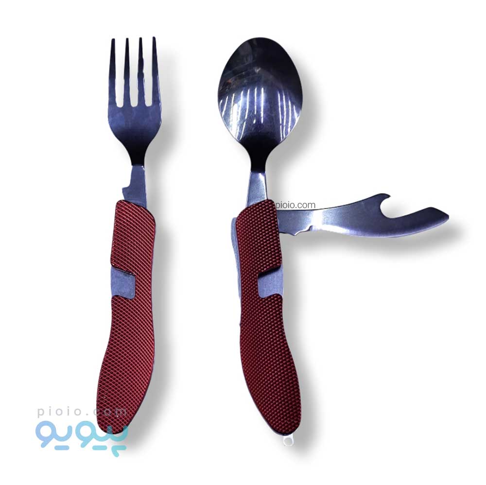 قاشق چنگال و چاقو تاشو استیل