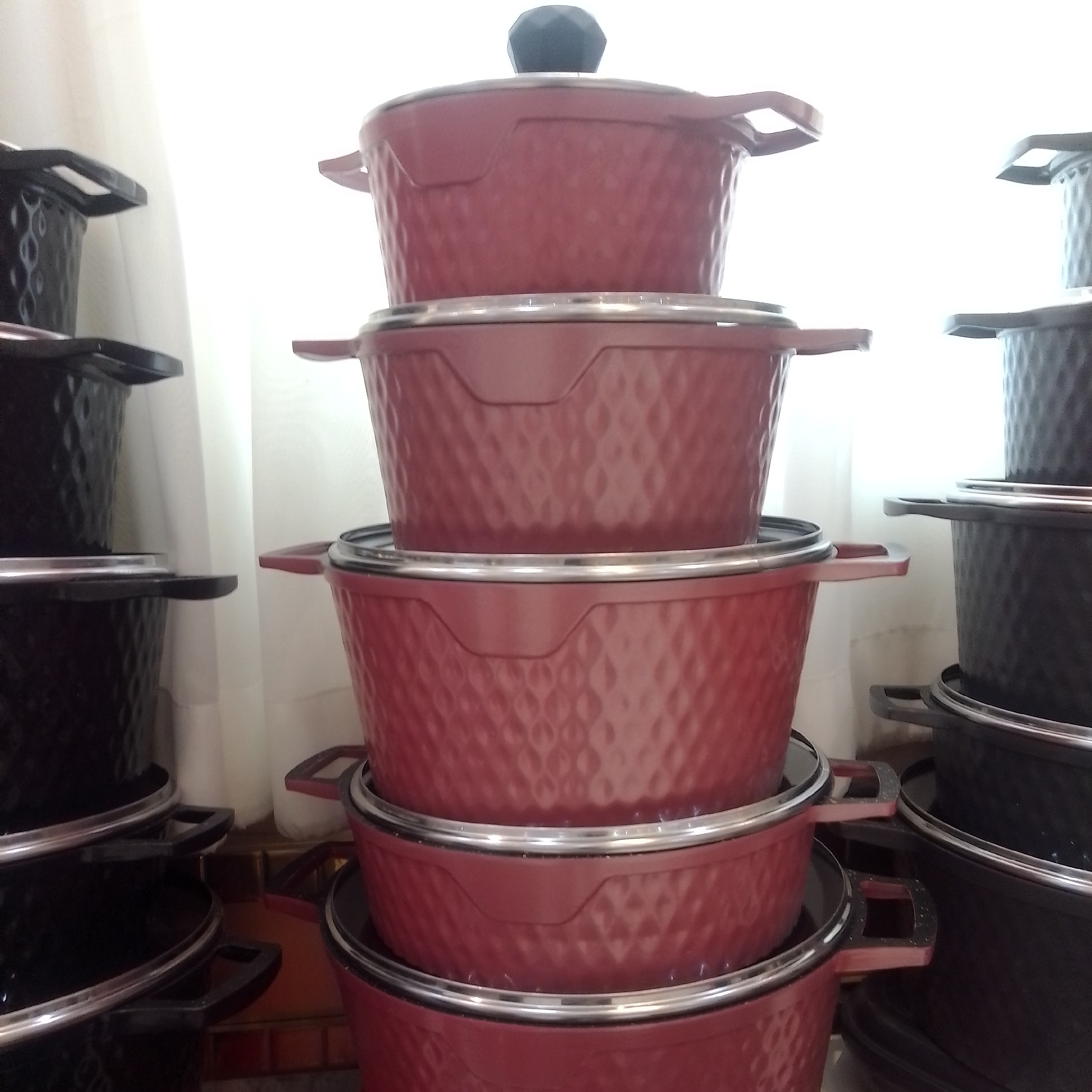 سرویس قابلمه چدن گرانیتی رادیس مدل لوپیا  12 پارچه 