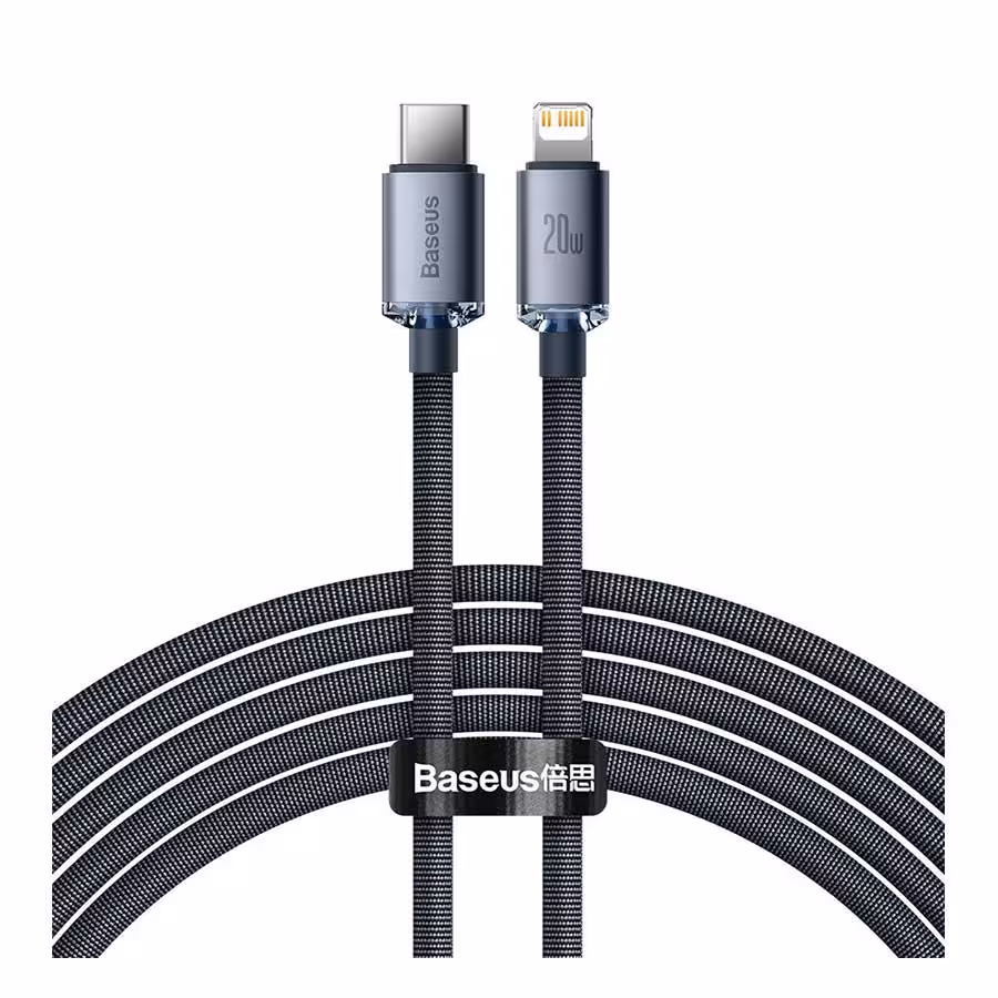 قیمت و خرید کابل تبدیل 2 متری USB-C به لایتنینگ بیسوس مدل Crystal Shine CAJY000301 | یاس ارتباط