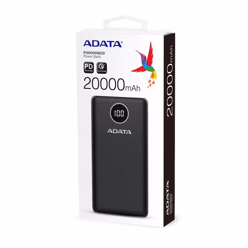 پاوربانک ای دیتا مدل P20000QCD ظرفیت 20000- بهاری موبایل