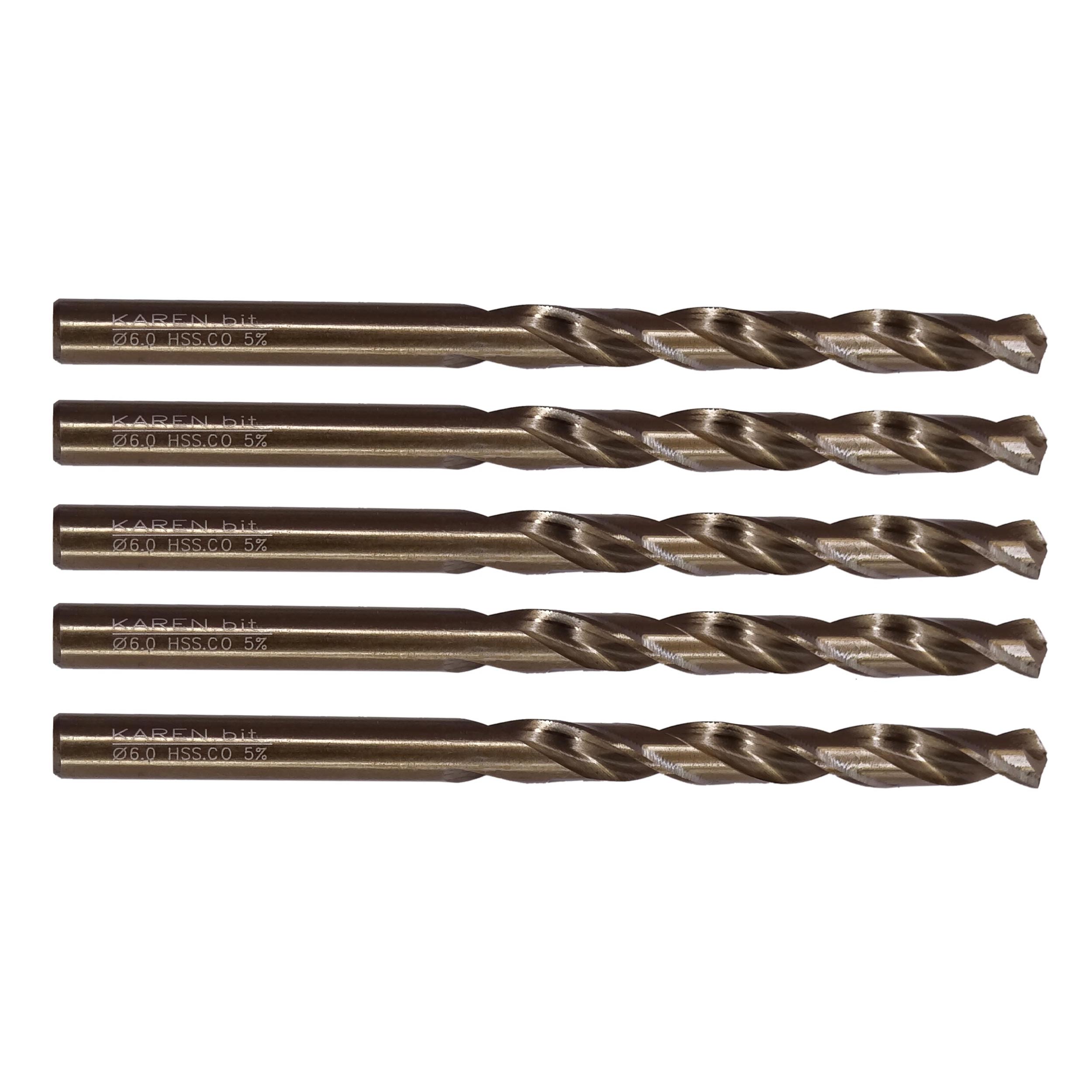 مته فلز کبالت کارن مدل ART-KRN-6M سایز 6 میلی متر مجموعه 5 عددی