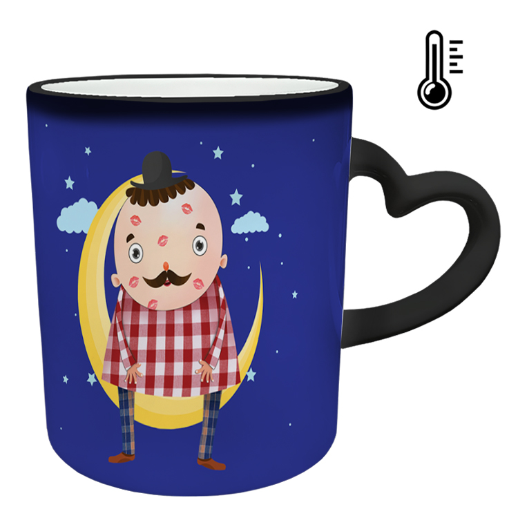 ماگ حرارتی مدل دسته قلبی طرح روز پدر کد 13