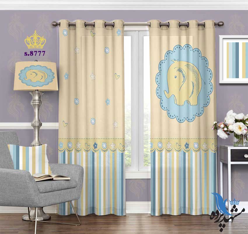 پرده پانچ کودک طرح بچه فیل کد S8777