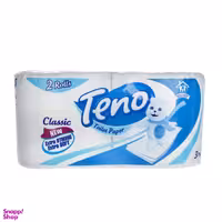 دستمال توالت تنو مدل کلاسیک بسته دو عددی