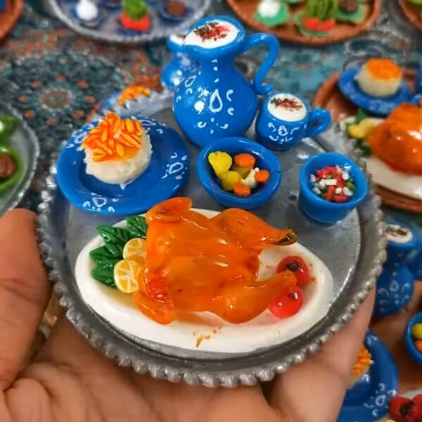 سینی مرغ سرخ شده
