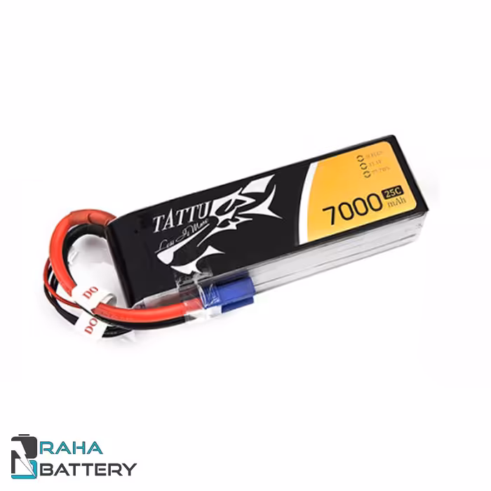 باتری لیتیوم پلیمر 3 سل Tattu 7000mAh 25C