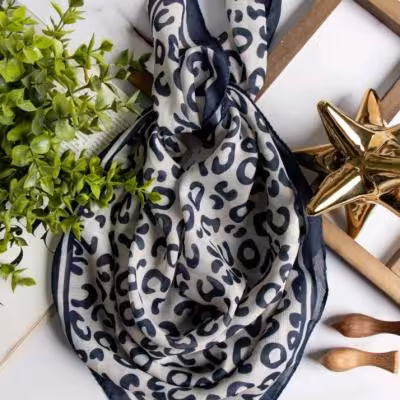 مینی اسکارف نخی پلنگی