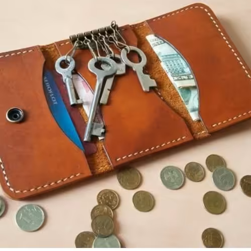 کیف کلید چرم طبیعی